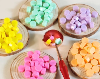200 piezas de partículas de cera de lacre, cuentas de sello de cera de lacre, kit de sello de cera, cuchara de cera de lacre, estufa