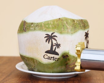 Custom Coconut Branding Iron: Brass Food Stamp