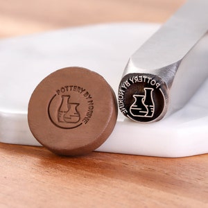 Pottery Stamps, Custom Tiny Steel Stamp, Custom Pottery Stamp, Personalised Clay Signature, Makers Mark Stamp Pottery, Blacksmithing Stamps