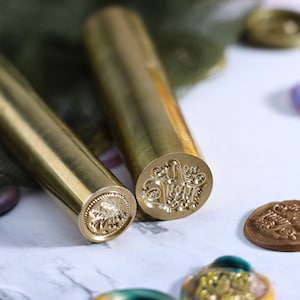 Aangepaste messing ronde lakzegel, aangepaste eerste lakzegelstempel, aangepaste metalen stempel, aangepaste mini lakzegelstempel voor huwelijksuitnodiging