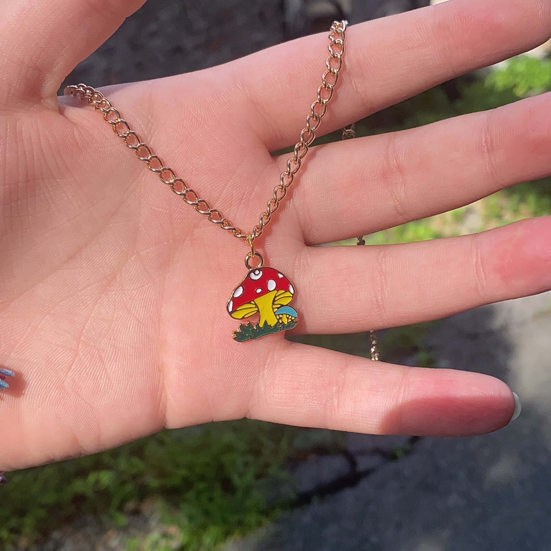 Mushroom Necklace | Etsy