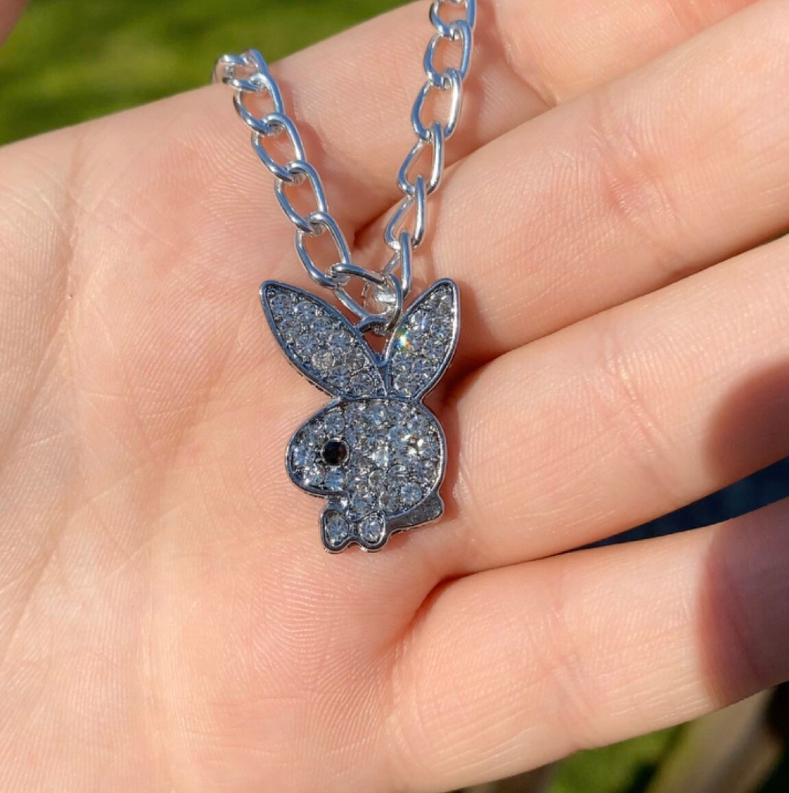 Rhinestone Playboy Necklace - Etsy