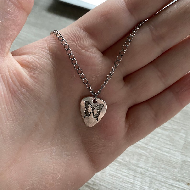Butterfly Stamped Necklace