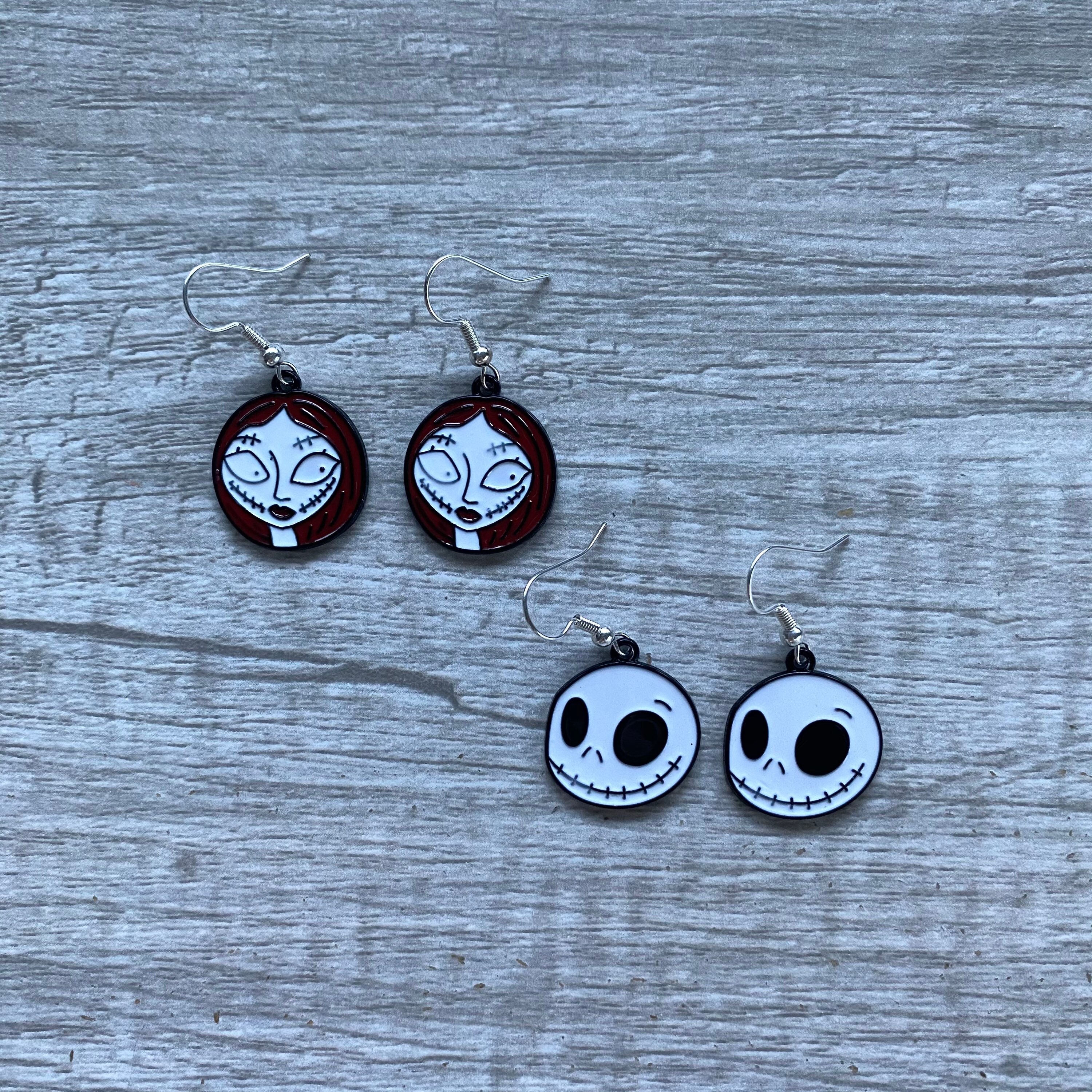 Jack & Sally Earrings The Nightmare Before Christmas Etsy
