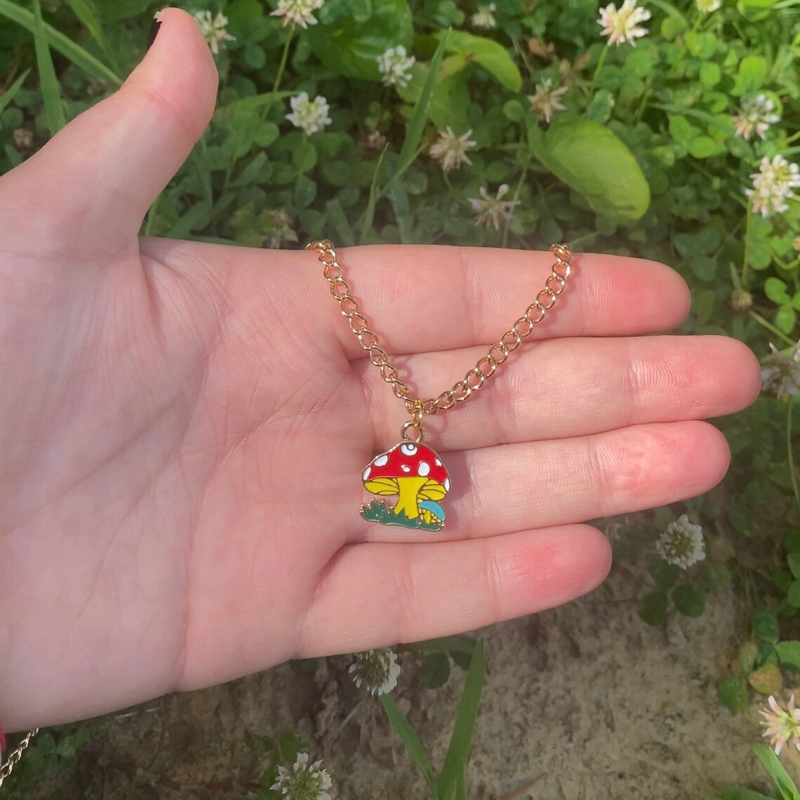 Mushroom Necklace Etsy