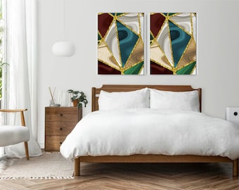 Lienzo de mármol colorido, decoración de pared, decoración de lienzo de mármol de lujo, lienzo de arte de mármol, lienzo moderno, impresión de lienzo abstracto,
