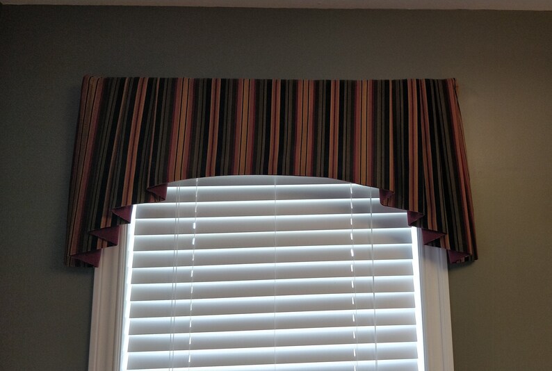 BoardMounted Window Swag Jabot Valance Etsy