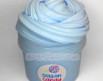 Glut mleczny o smaku waty cukrowej 4 uncje, gęsty i błyszczący - w pojemniku z zatrzaskowym wieczkiem, Wielka Brytania SPARKLE SLIMES