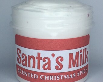Santa’s Milk 4oz Slime SCENTED in snap lid container, UK