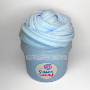 Cotton Candy Milk Slime 4oz, Thick & Glossy - in snap-lid container, UK SPARKLE SLIMES