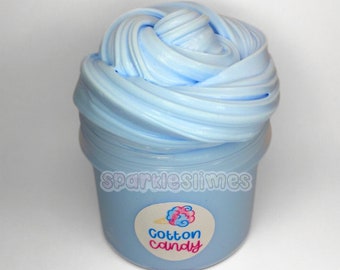 Cotton Candy Milk Slime 4oz, Thick & Glossy - in snap-lid container, UK SPARKLE SLIMES