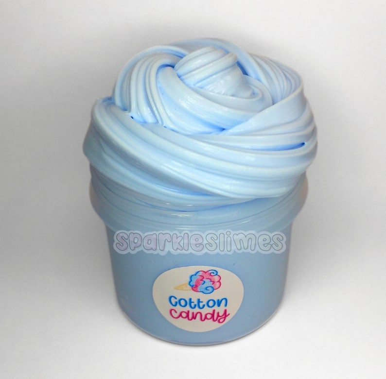 Cotton Candy Milk Slime 4oz, Thick & Glossy - in snap lid container, UK image 1