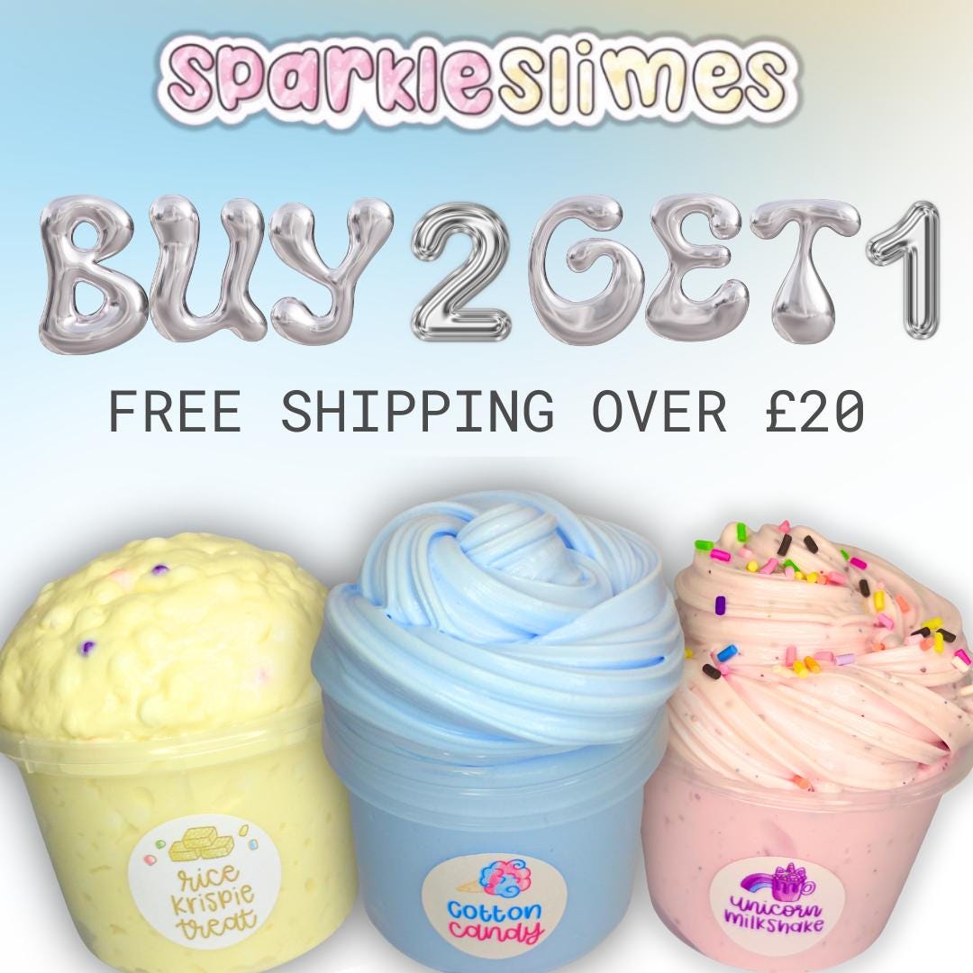 Cotton Candy Milk Slime 4oz, Thick & Glossy - in Snap Lid