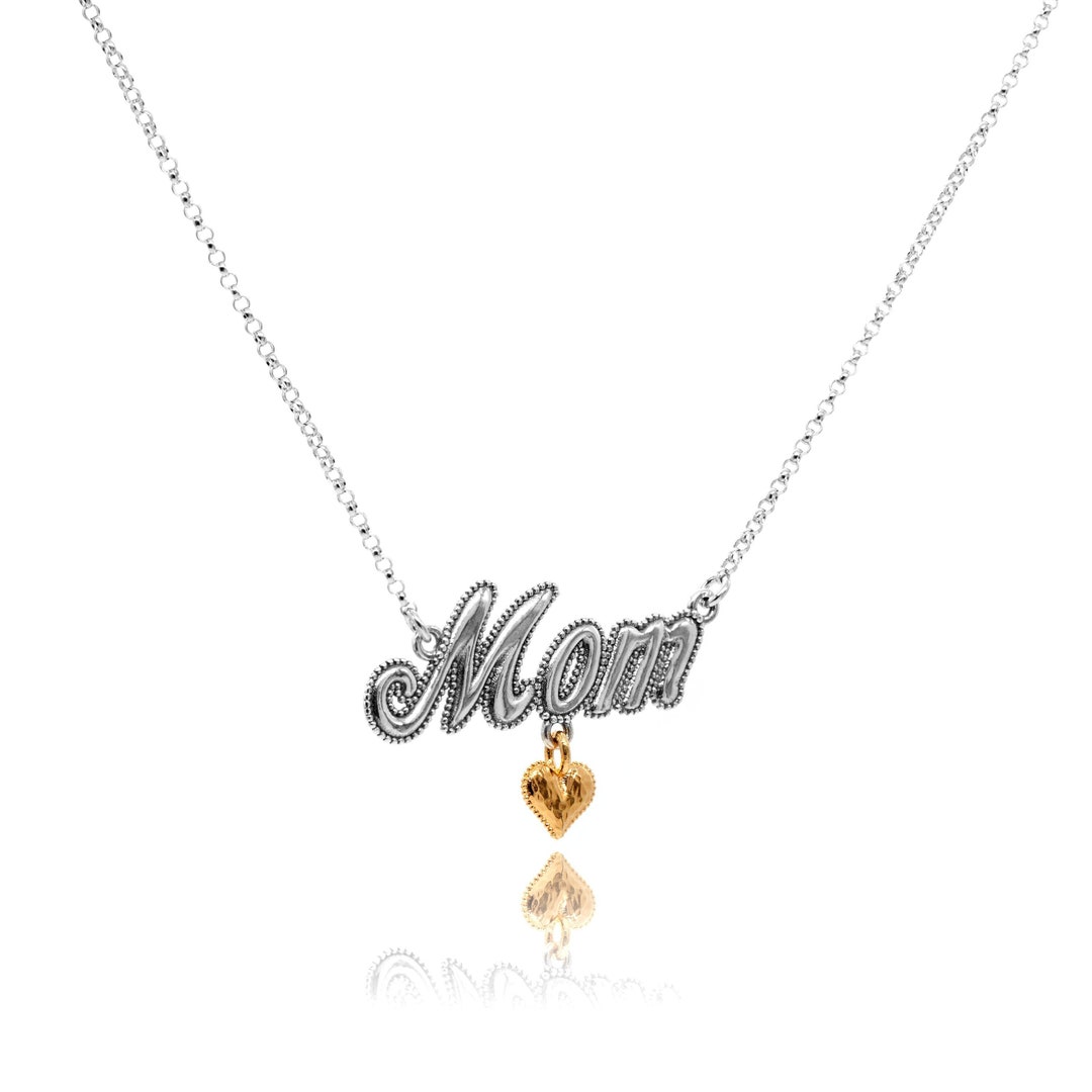 Mom Necklace, Mother Necklace, Boho Silver Necklace, Mom Gift, Boho