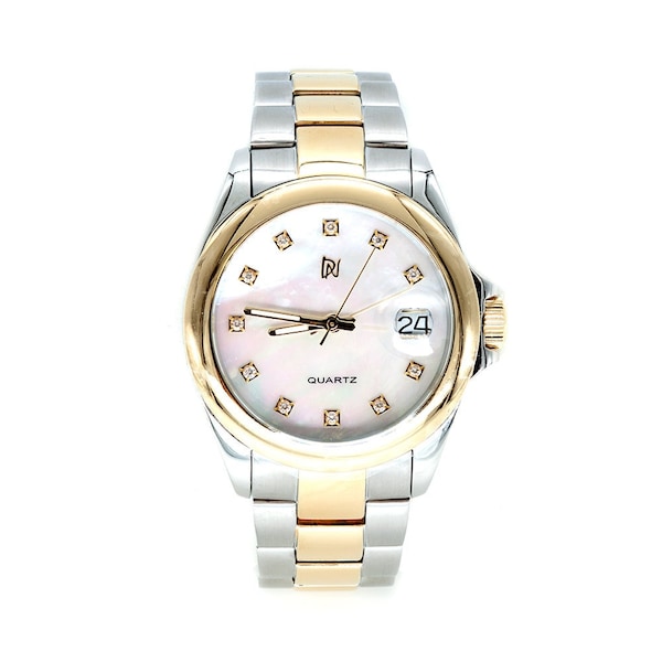 Reloj de mujer, reloj de regalo, reloj de acero inoxidable, reloj retro, reloj de plata y oro, reloj de mano, reloj de lujo, reloj de pulsera para mujer, reloj de perlas