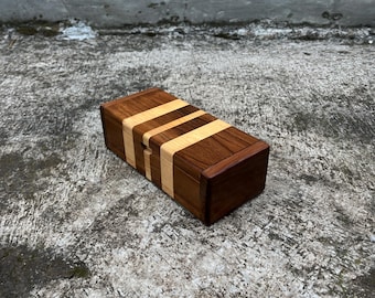 Mehrzweck Schmuckschatulle mit Kombination aus Teak und Kiefer BJPTKM 19.5x9x6