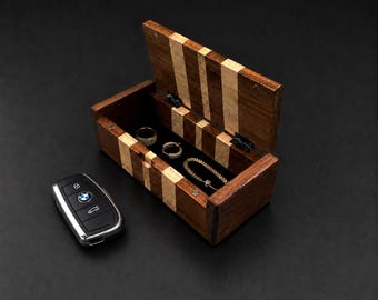 Multipurpose Jewelry Box with Teak and Pine Combination BJPTKM 19.5x9x6