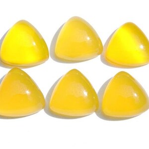 AAA Quality Yellow Chalcedony Trillion Cabochon 5MM-10MM Loose Gemstone Free Shipping 5X5MM,6X6MM,7X7MM,8X8MM,9X9MM,10X10MM.