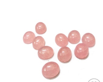AAA-kwaliteit Verbazingwekkende roze jade ovale cabochon edelsteen 3 x 5 mm tot 20 x 30 mm losse edelsteen platte achterkant