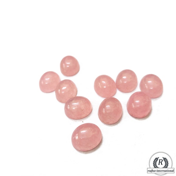 AAA Quality Amazing Pink Jade Oval Cabochon Gemstone 3x5mm To 20x30mm Flat Back Loose Gemstone