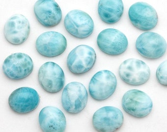 Natural Larimar Oval Cabochon 5X7MM To 10X14MM Loose Gemstone Free Shipping 5X7MM,6X8MM,7X9MM,8X10MM,10X12MM,10X14MM.