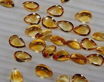 Natural Citrine Pear Cabochon 3X5MM-10X14MM Loose Gemstone Free Shipping  3X5MM,4X6MM,5X7MM,6X9MM,7X10MM,8X12MM,10X14MM.