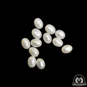 Natural White Pearl Oval Cabochon 3x5MM-8x10MM Loose Gemstone Flat Back.