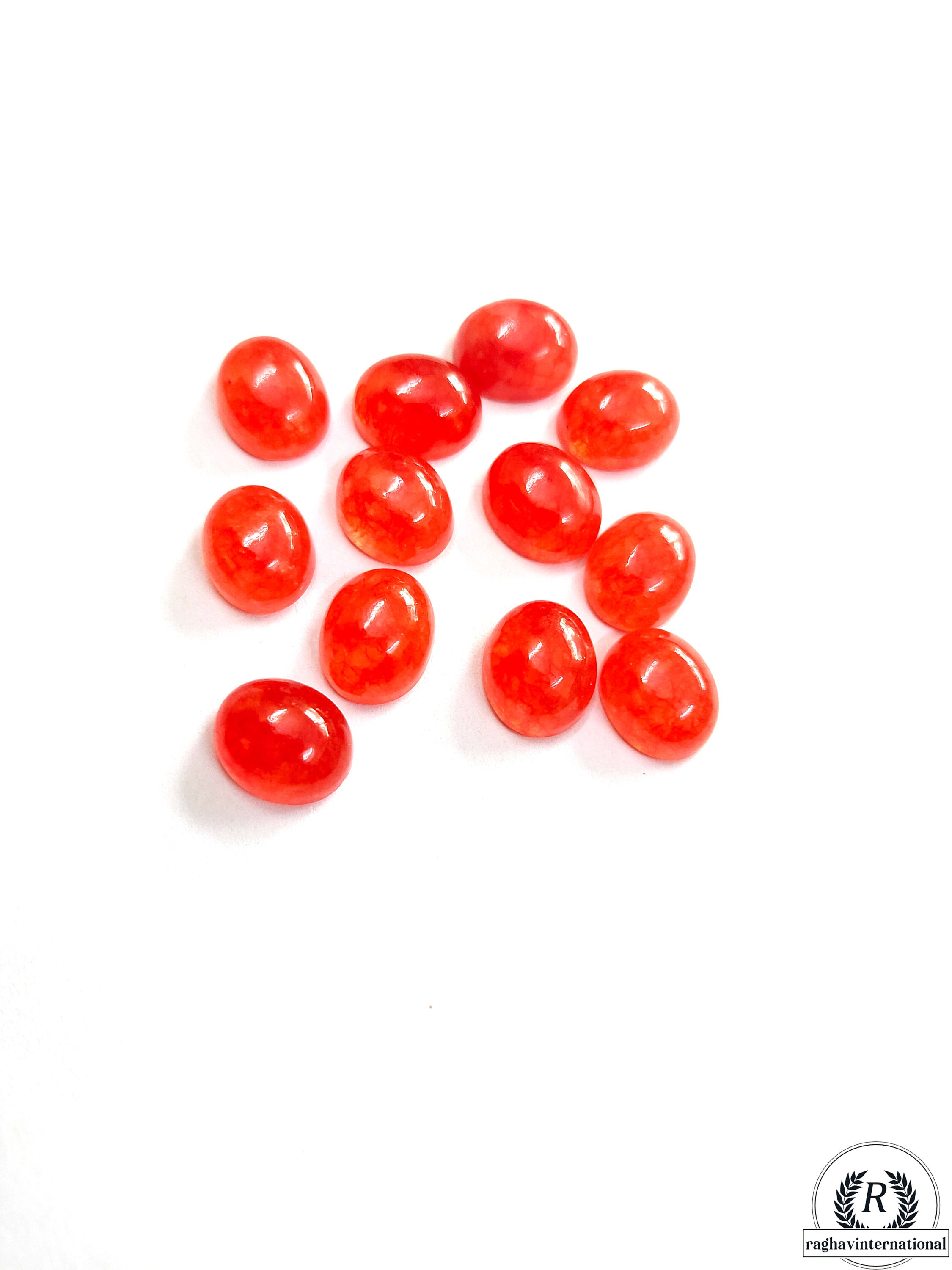 AAA-kwaliteit Verbazingwekkende rode jade ovale cabochon edelsteen 3 x 5 mm tot 20 x 30 mm losse edelsteen platte achterkant