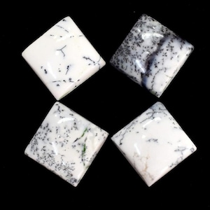 Natural Dendrite-Opal Square Cabochon 3MM-10MM Loose Gemstone Free Shipping  3X3MM,4X4MM,5X5MM,6X6MM,7X7MM,8X8MM,9X9MM,10X10MM.