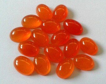 Natural Carnelian Oval Cabochon, Loose Gemstone (5X7MM - 10X14MM)