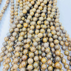 AAA Quality Genuine Bronzite Smooth Round Beads 6MM,8MM,10MM. Strand Size 15 Inch.