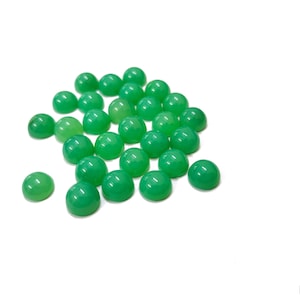 AAA Quality Chrysoprase Calibrated Round Shape Cabochon Gemstone 3MM - 30MM Flat Back Loose Gemstone