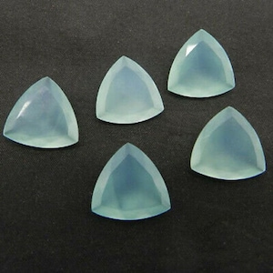 AAA Quality Aqua Chalcedony Trillion Faceted Cut 5MM-10MM Loose Gemstone Free Shipping  5X5MM,6X6MM,7X7MM,8X8MM,9X9MM,10X10MM.