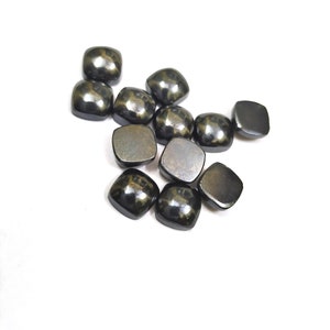 Natural Hematite Cushion Cabochon 5MM To 30MM  Loose Gemstone Flat Back