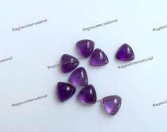 Natural Purple Amethyst Trillion Cabochon 5MM-10MM Loose Gemstone Free Shipping 5X5MM,6X6MM,7X7MM,8X8MM,9X9MM,10X10MM.