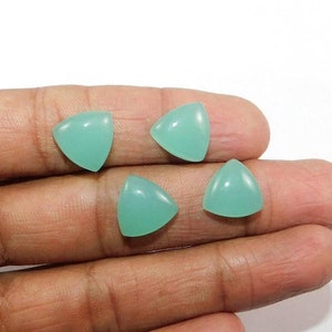 AAA Quality Aqua Chalcedony Trillion Cabochon 5MM-10MM Loose Gemstone Free Shipping 5X5MM,6X6MM,7X7MM,8X8MM,9X9MM,10X10MM.
