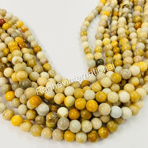 AAA Quality Fossil Coral Smooth Round Beads 6MM,8MM. Genuine Fossil Coral Round Beads 15 Inch Strand Size.