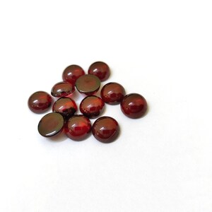 Natural Mozambique Garnet Round Shape Cabochon Loose Gemstone 3mm To 15mm Flat Back Loose Gemstone