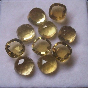 Natural Citrine Cushion Rose Cut 6MM To 10MM Loose Gemstone Free Shipping  6X6MM,7X7MM,8X8MM,9X9MM,10X10MM.