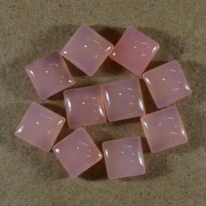 AAA Quality Pink Chalcedony Square Cabochon 3MM-10MM Loose Gemstone Free Shipping  3X3MM,4X4MM,5X5MM,6X6MM,7X7MM,8X8MM,9X9MM,10X10MM.