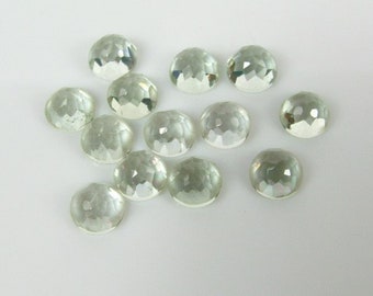 Natural Green Amethyst Round Rose Cut 6MM To 10MM Loose Gemstone Free Shipping  6X6MM,7X7MM,8X8MM,9X9MM,10X10.