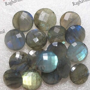 Natural Blue Fire Labradorite Calibrated Round Checker Cut 6MM - 15MM Loose Gemstone Free Shipping 6, 7, 8, 9, 10, 11, 12, 13, 14, 15mm