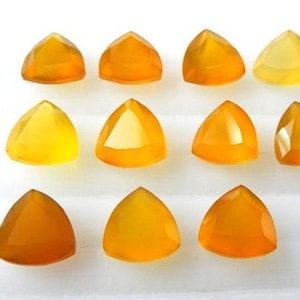 AAA Quality Yellow Chalcedony Trillion Faceted Cut 5MM-10MM Loose Gemstone Free Shipping  5X5MM,6X6MM,7X7MM,8X8MM,9X9MM,10X10MM.