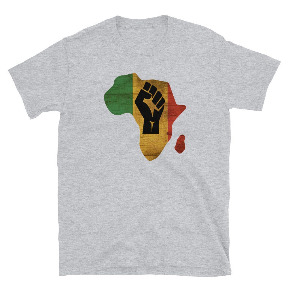 Rasta Shirt, Africa Map, African Protest, Rasta Colors Unisex T-shirt ...