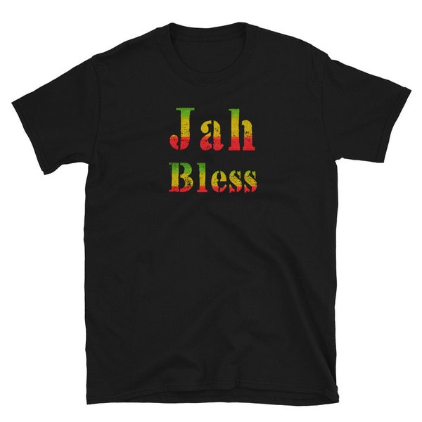 Jah Bless, Rasta Flag, Jamaica Unisex T-Shirt
