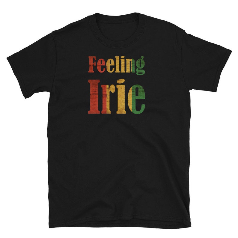 Feeling Irie, Jamaia, Rastafarian Colors T-Shirt image 3