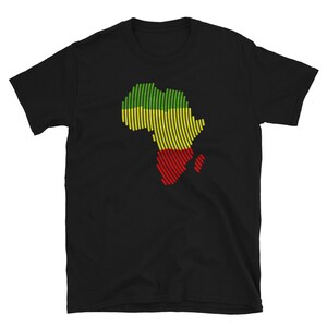 Afrika Karte, Rasta Farben, Black Pride Unisex T-Shirt