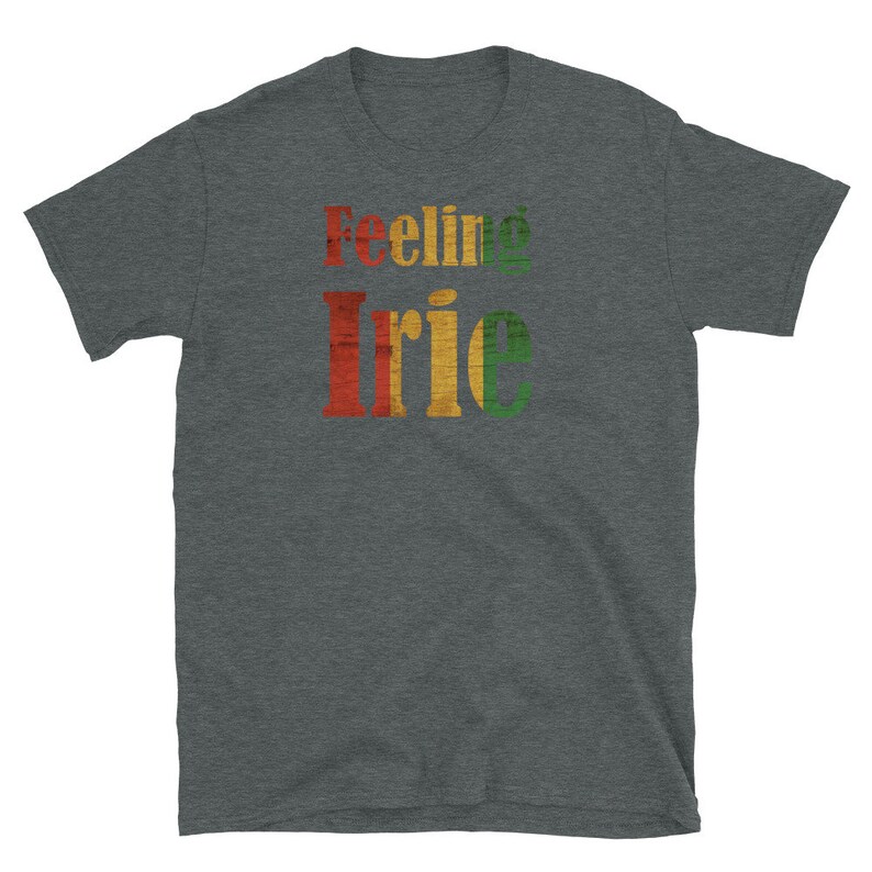 Feeling Irie, Jamaia, Rastafarian Colors T-Shirt image 6