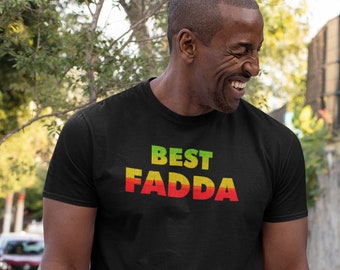 Best Fadda shirt, Rasta Distressed Colors, Jamaica, Rastafarian, Fathers Day Gift T-Shirt