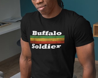 Rasta shirt, Buffalo Soldier, Rasta Flag Vintage, Jamaica Unisex T-Shirt